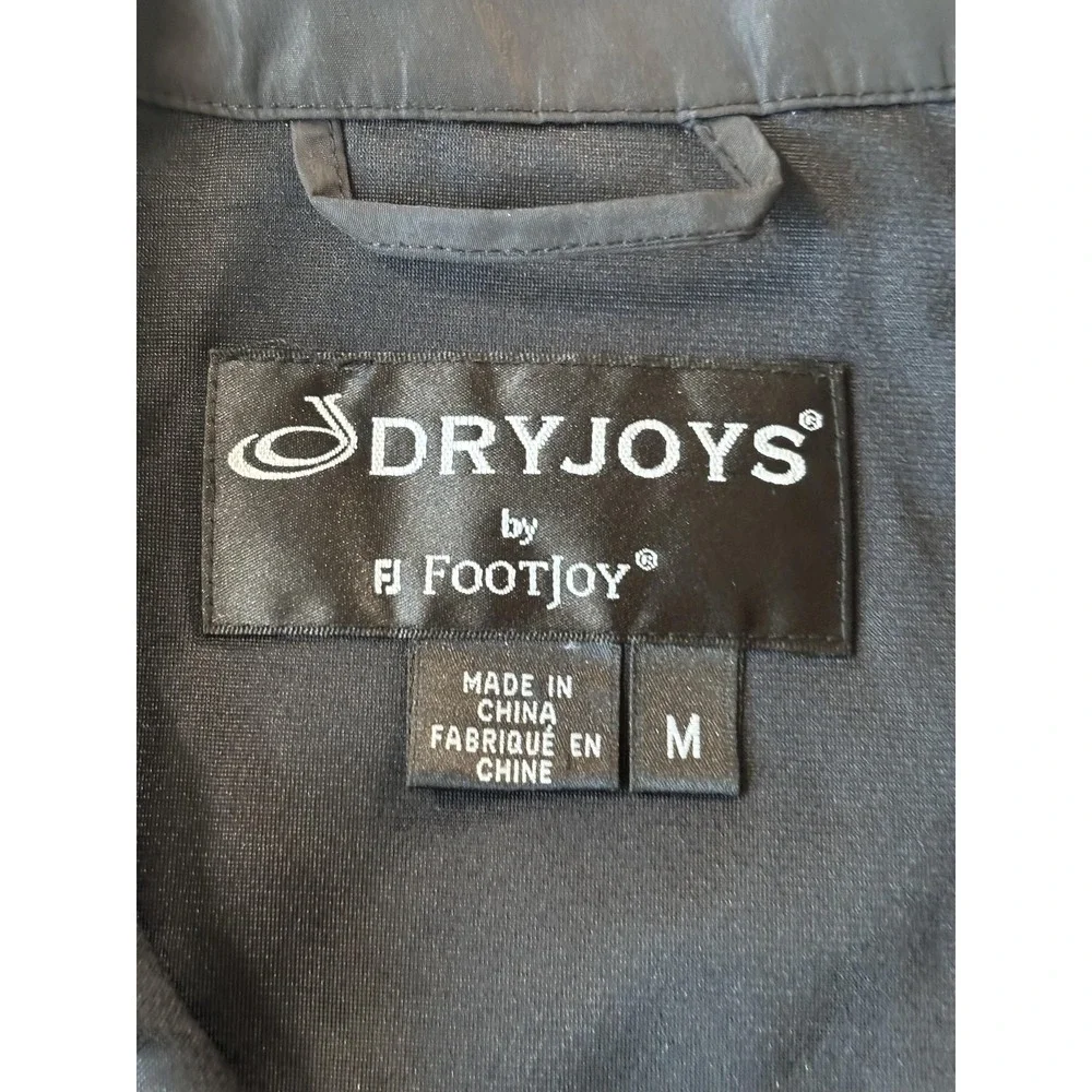 FootJoy DryJoys Vest Mens Medium Black Golf Windproof Water Resistant Gustblok